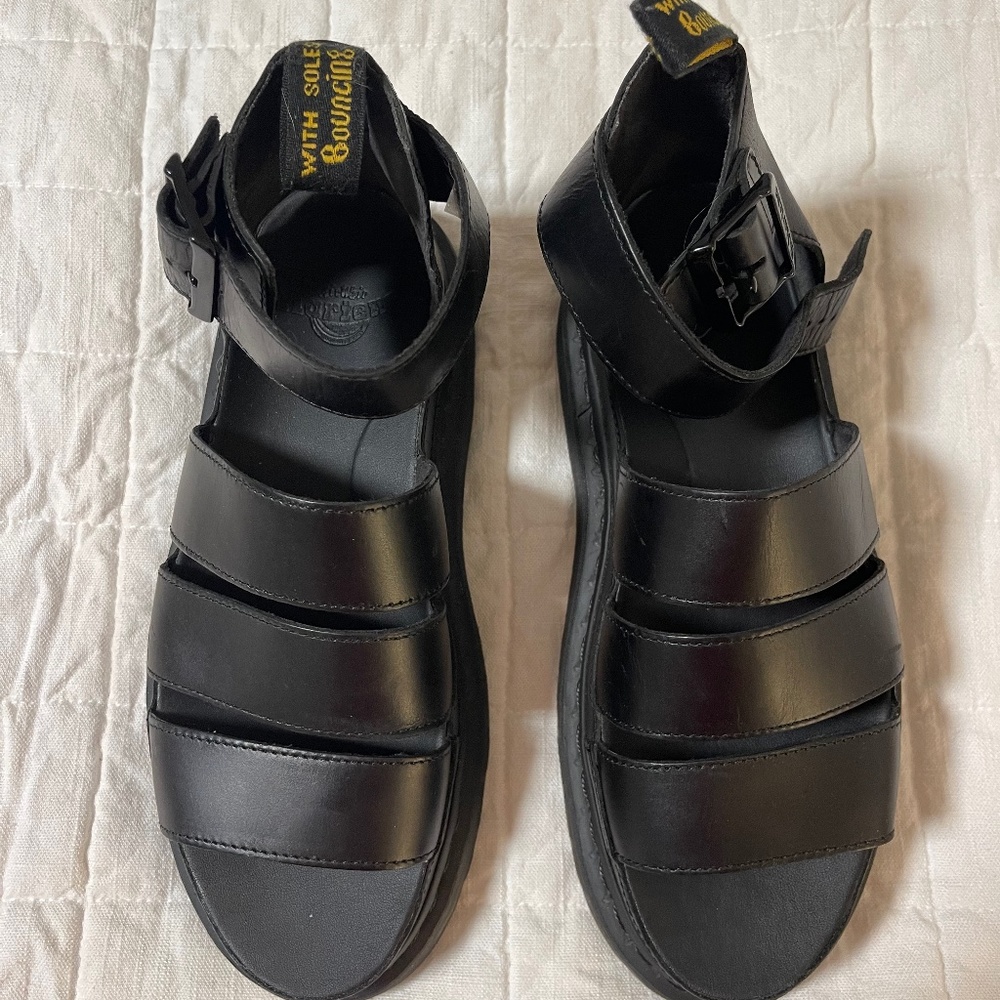 Womens Clarissa Dr Marten Black Sandals